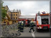 Požár výškové budovy bývalých kasáren