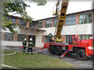 Požár areálu firmy Wolf